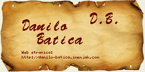 Danilo Batica vizit kartica
